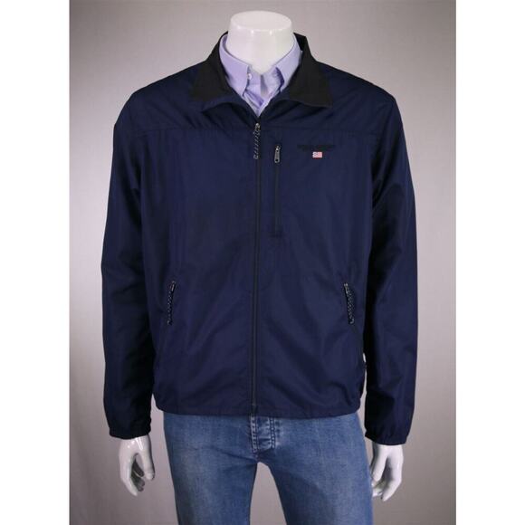 Polo Ralph Lauren Vintage Navy Blue Packable Lightweight Jacket Men's Large - Picture 1 of 10